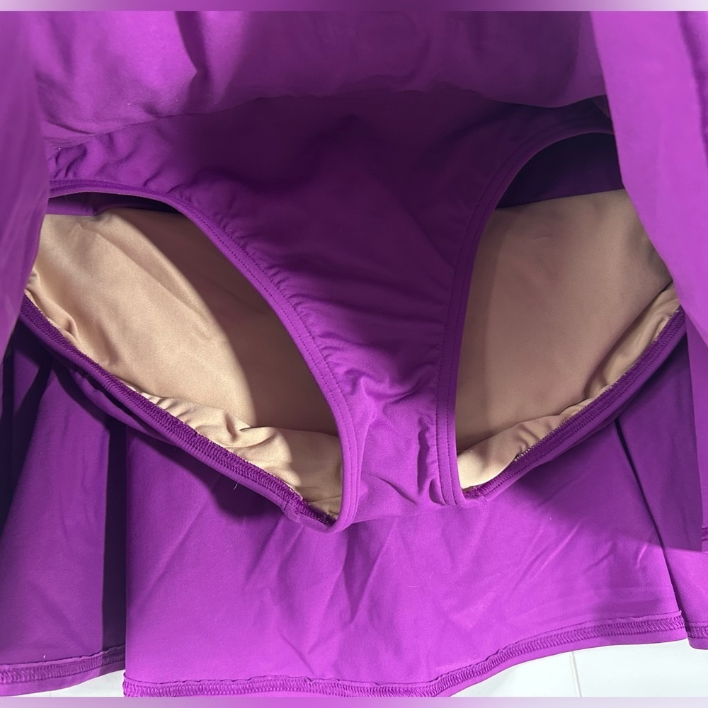 NEW Lands End Women’s Swim Skirt Size 18 Bikini Bottom Swimsuit Modest Purple - Picture 2 of 6